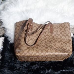 Brown Signature Tote Bag